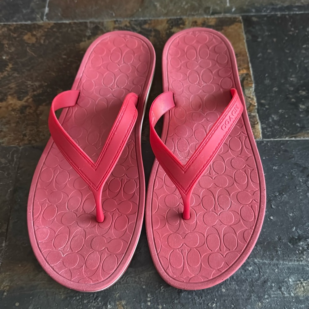 Coach flip flops - barely worn